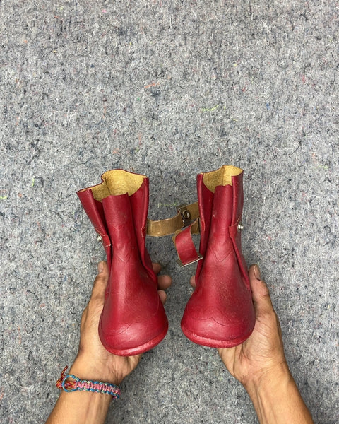 Penney's Red Rubber Rain Boots, Size 4