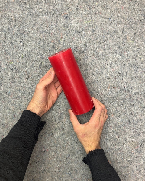 Red Pillar Candle