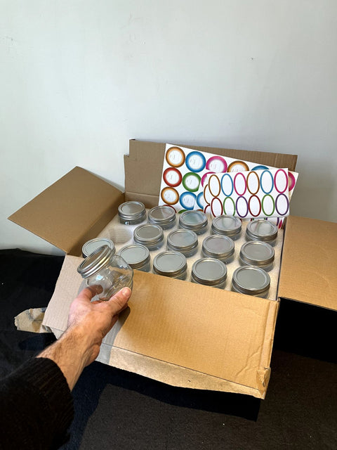 30 Glass Mason Jars Set of 8oz