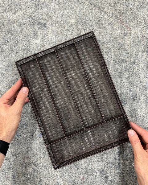 Brown Mesh Cutlery Organizer, 9x12"