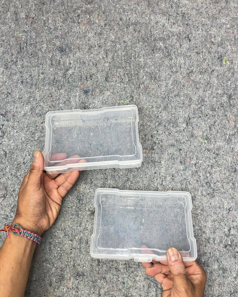 Two Plastic Storage Boxes, 7x4.5x1"