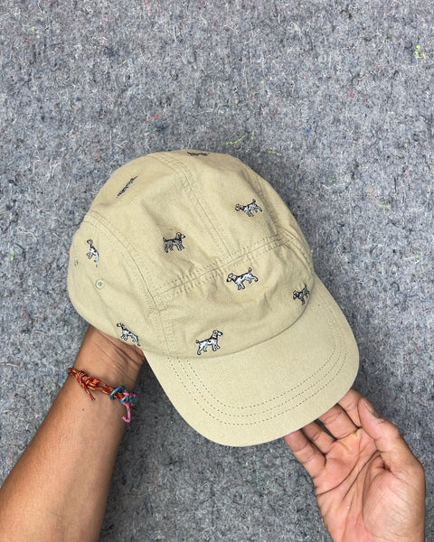 J.Crew Tan Dog Print Baseball Cap