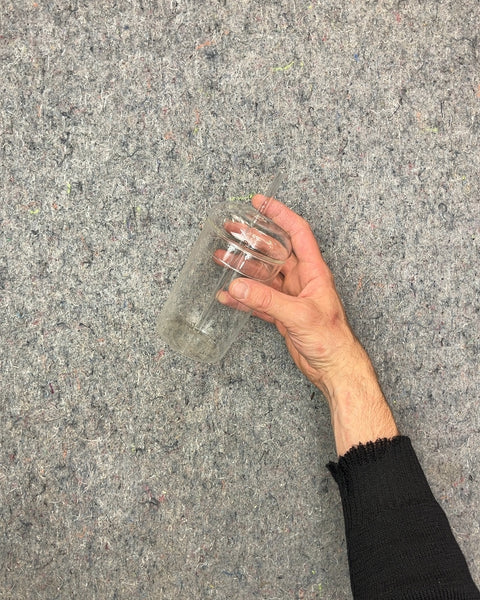 Glass Tumbler with Lid and Straw