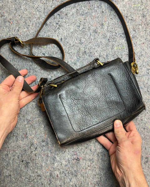 Madewell black Leather Envelope Crossbody Purse