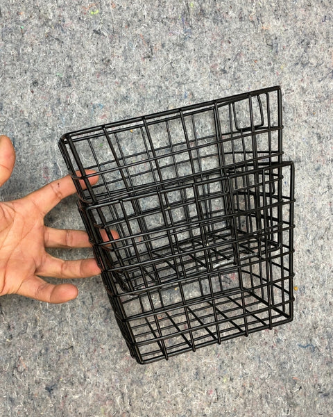 Two Black Wire Baskets