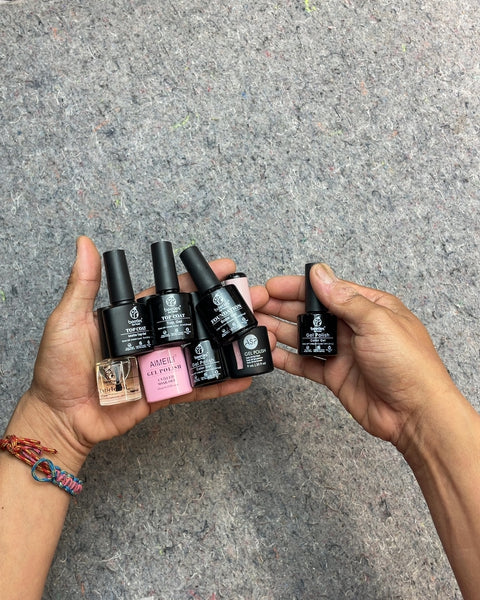 Assorted Gel Nail Polish Bottles