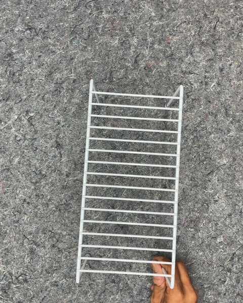 White Wire Shelf Rack, 11"