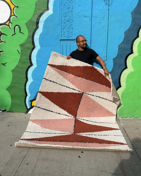 Geometric Pattern Area Rug, 63x86"
