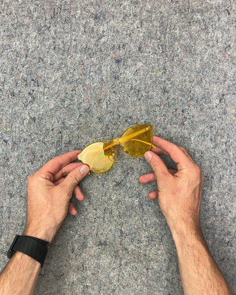 Jesse Plemons Yellow Rimless Sunglasses