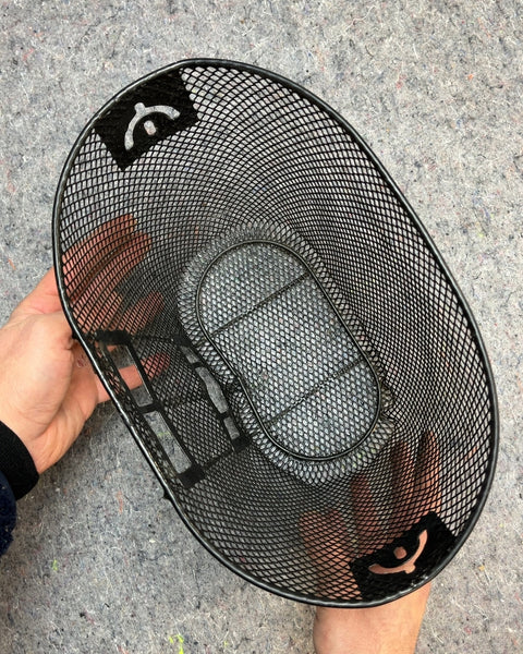 Black Mesh Bicycle Front Basket