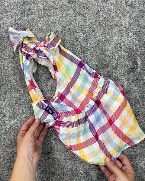 Frisco Plaid Pet Dress, Chest 10 in, Neck 6 in