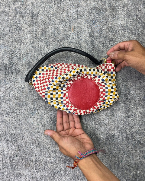 Clare V Leather Woven Purse