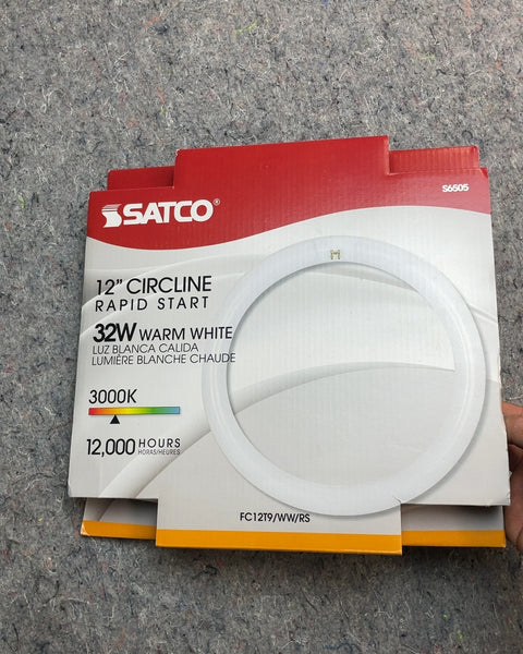 Satco 12" Circline Rapid Start 32W Warm White Light Bulb, S6505