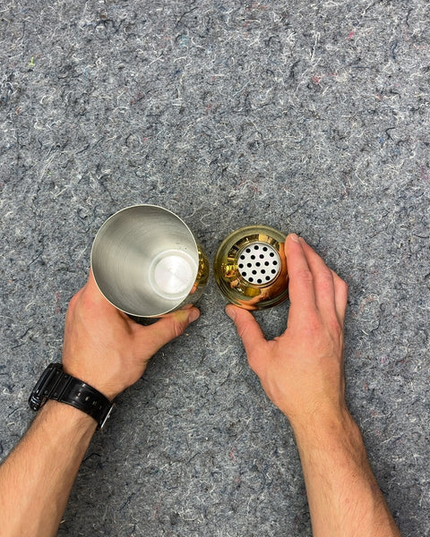 Gold Cocktail Shaker With No Lid