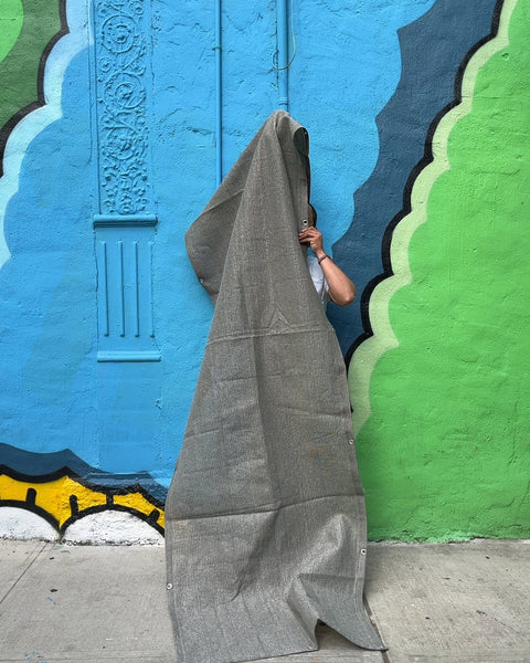Another Gray Woven Fabric Shade Screen, 3x10ft