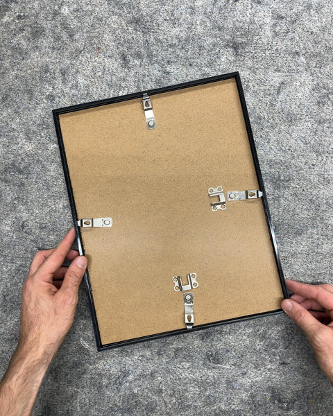Black Picture Frame with White Mat, 11x14"