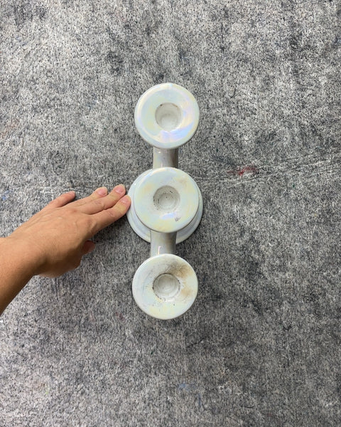 Ferreira Made in Portugal Iridescent Ceramic Candelabra