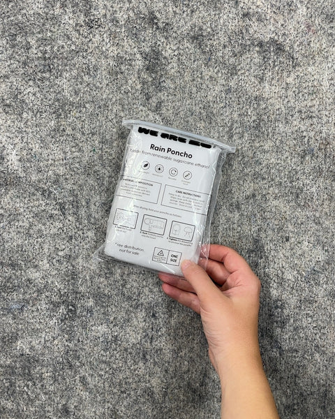 A Biodegradable Rain Poncho, One Size