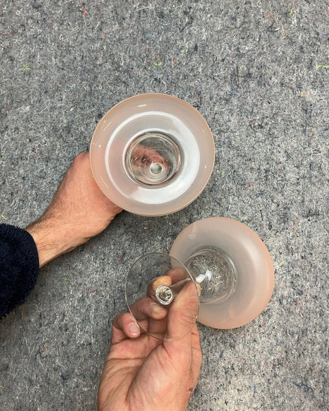 Two More Pink Rimmed Sexy Margarita Glasses