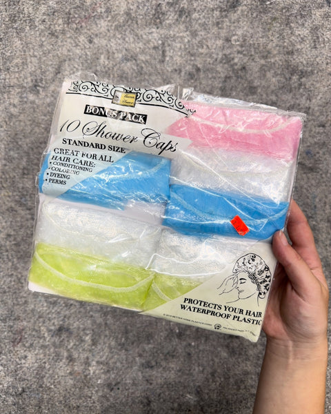 Better Home Waterproof Plastic Shower Caps, 10-Pack