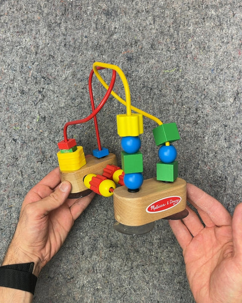 Melissa & Doug Wooden Bead Maze Toy With Suction Cups