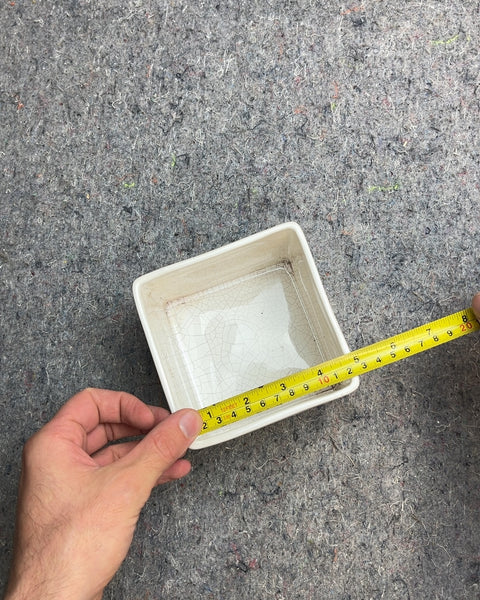White Ceramic Planter, 5"