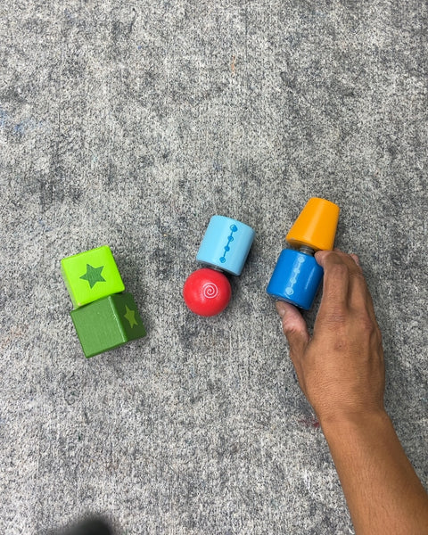 Hape Colorful Wooden Screw Blocks