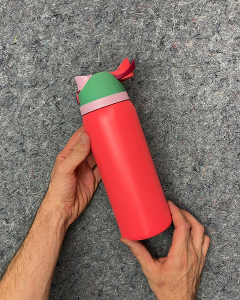 Owala Pink and Green Water Bottle