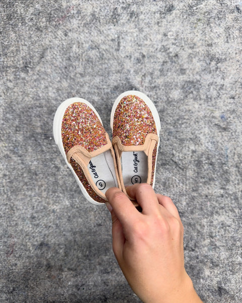 Cat & Jack Toddler Glitter Slip-On Shoes, Size 5