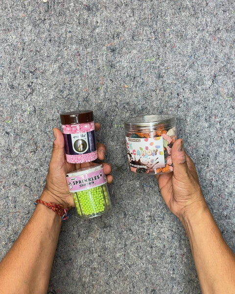 Assorted Candy Sprinkles and Toppings Set
