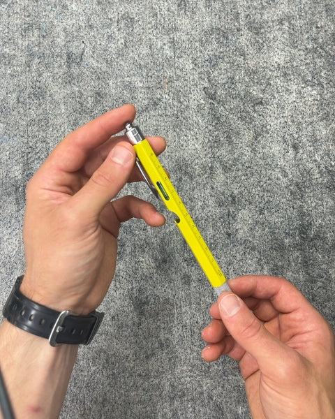 Yellow Multi-Tool Pen with Flashlight