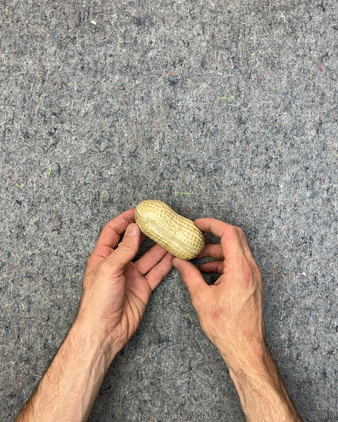 Vintage Peanut Shaped Ceramic Trinket Box