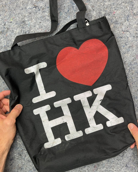 I Love HK Black Tote Bag