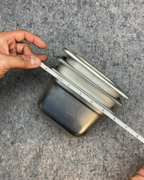 Three Stainless Steel Hotel Pans