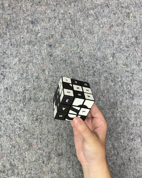 Black and White Word Puzzle Cube