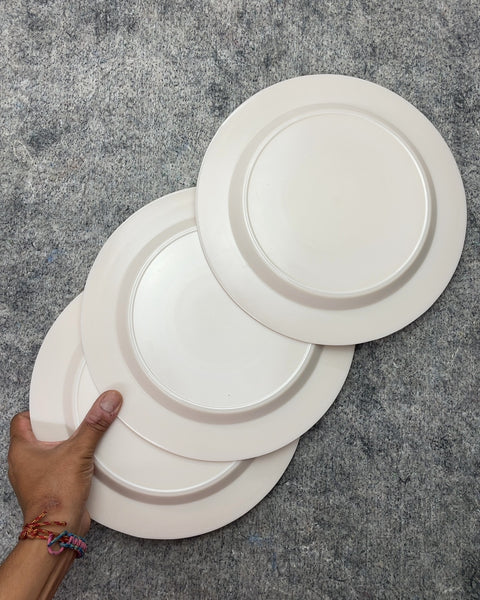 Set of Milk-like Dinner Plates, 10"