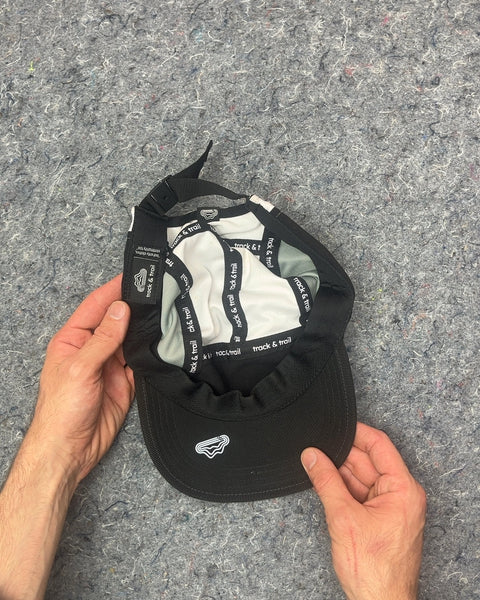 Track & Trail Black and White Cap, One Size Adjustable