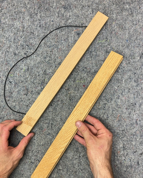 Wood Magnetic Poster Hanger with Cord, L17"