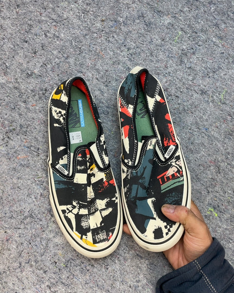Vans Slip-On Sneakers with Abstract Print, Sz 10.5 F US or 42 EU