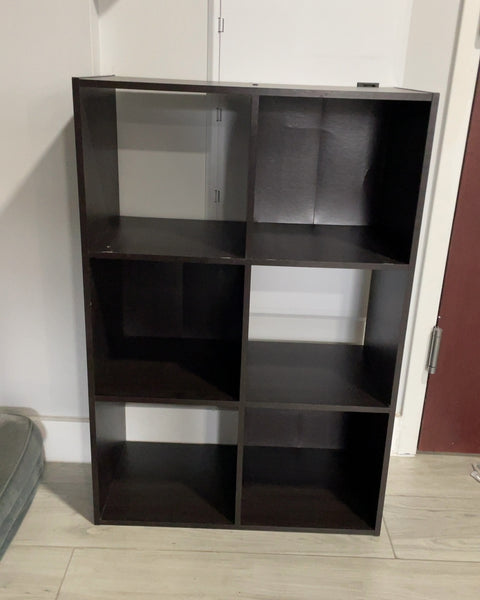 Six-Cube Storage Shelf, 24x10x35”
