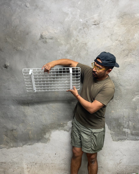 Sturdy Metal Wire Grid Shelf, 12x24"