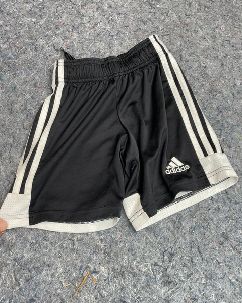 Adidas Black and White Striped Athletic Shorts, Sz 12M