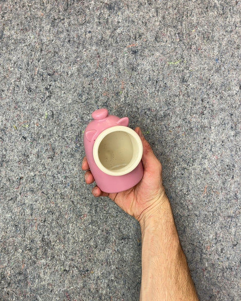 Pink Ceramic Salt Pig