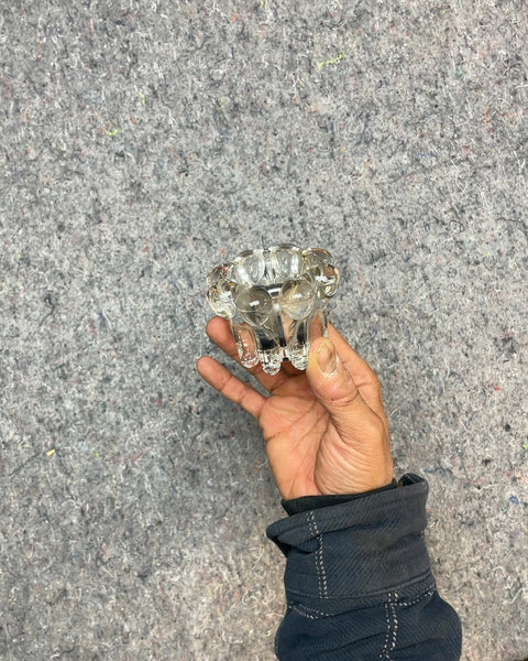 Clear Glass Candle Holder