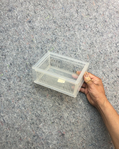 Clear Plastic Storage Bin, 5x6"