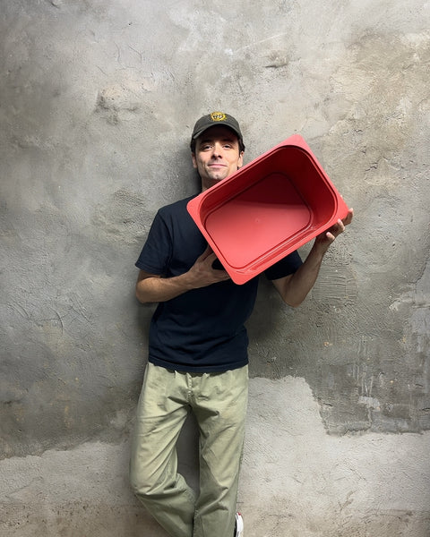 Red IKEA TROFAST Storage Box, L16xW10xD9"
