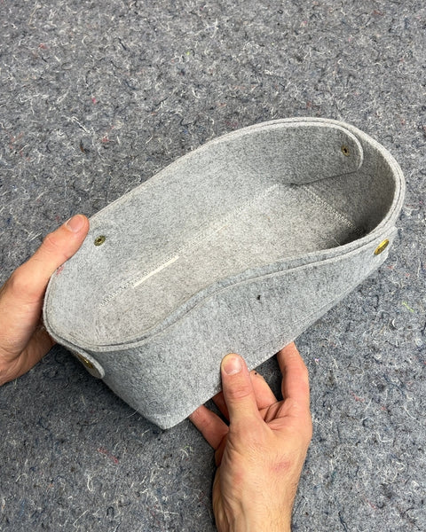 Cute Gray Felt Storage Basket