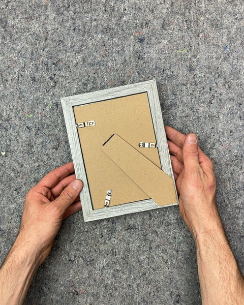 Gray Wood Grain Picture Frame, 6x8"