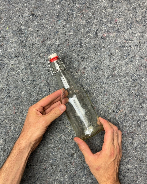 Clear Glass Swing Top Bottle