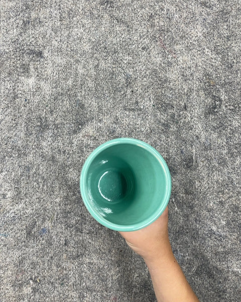 Green Ceramic Planter or Mug, 4 in